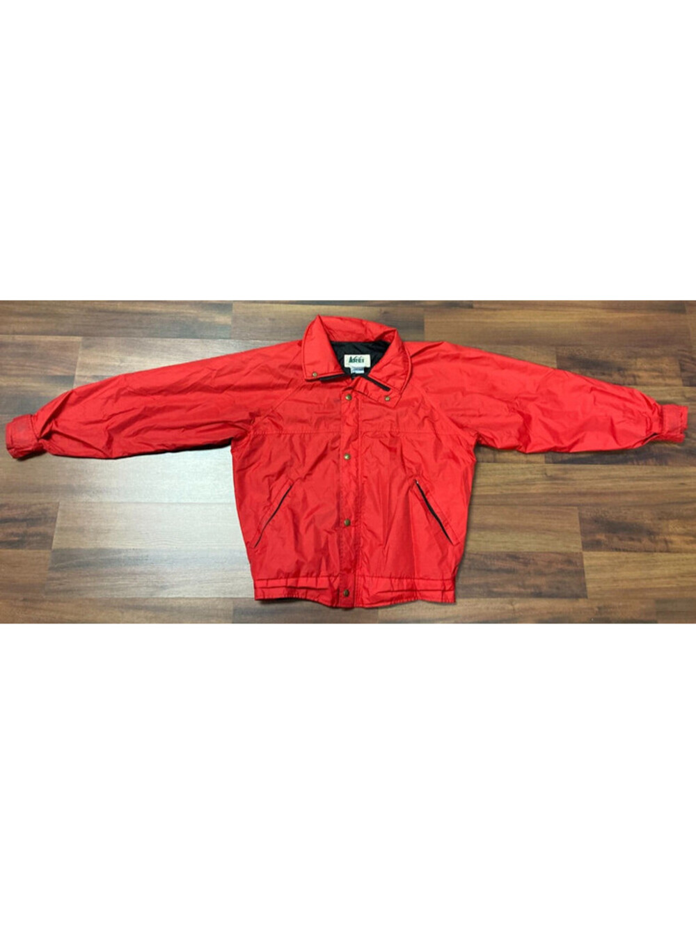 *FLAW VTG REI Windbreaker MADE IN USA Goretex Rain Jacket Mens Sz L Red SEE NOTE